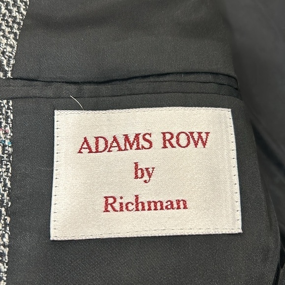 Vintage Adam’s Row by Richman Tweed Wool Double Breasted Blazer Suite Jacket 36R - Picture 9 of 16